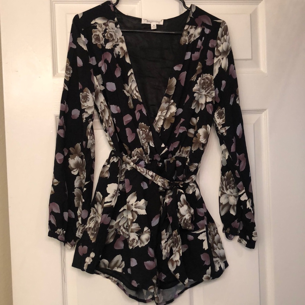 Flowered romper